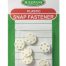 15mm White Plastic Snap Fasteners 6 Pack
