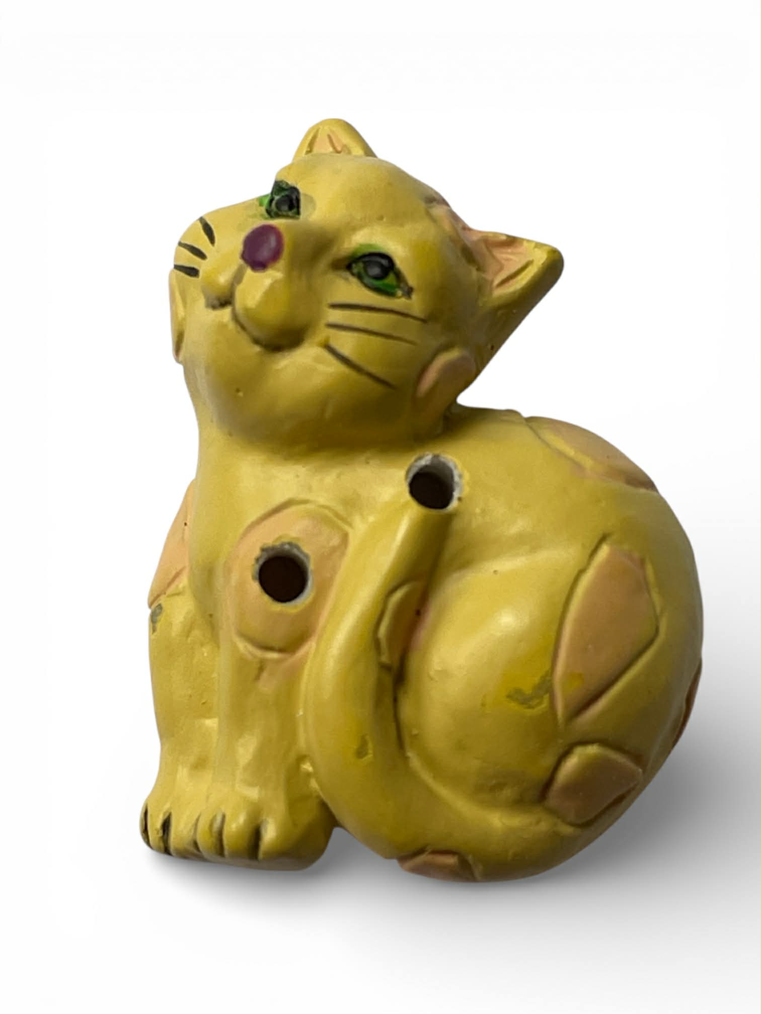 17mm Yellow Cat Craft Button (per button)