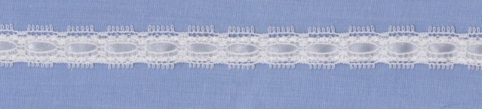 10mm White / White Ribbon Lace (x 2 metres)