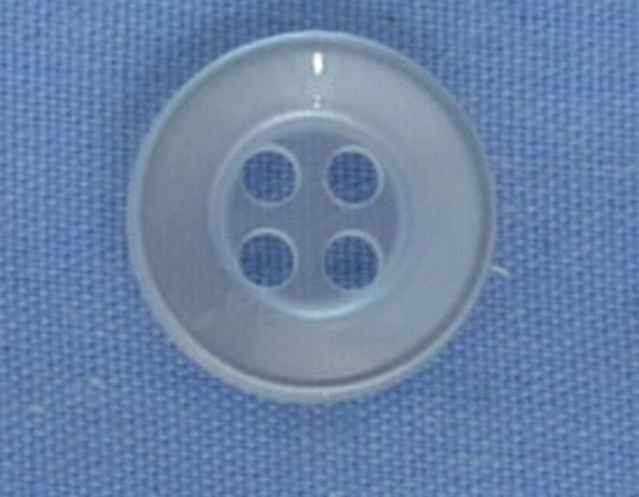 12mm White 4 Hole Button (x 10 buttons)