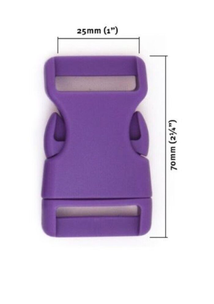 25mm Purple Side Release Plastic Buckle 2 pk from Voodoo Bag Hardware