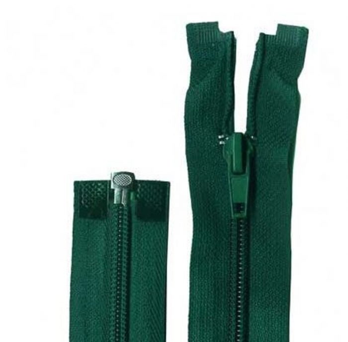 45cm Bottle Green Open End Zip