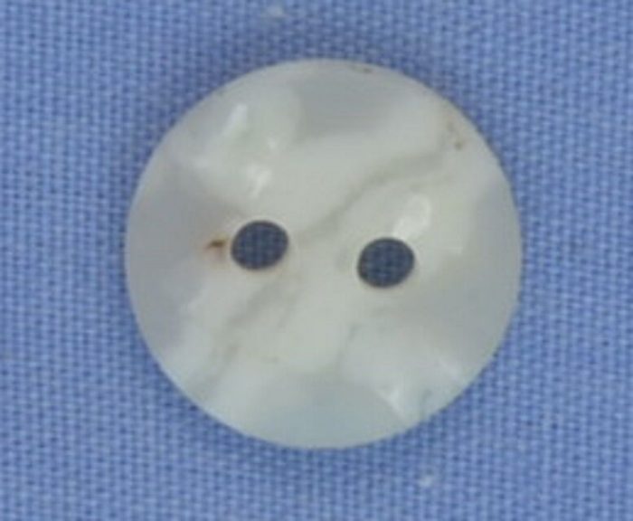 11mm Mottled White 2 Hole Button (x 3 buttons)