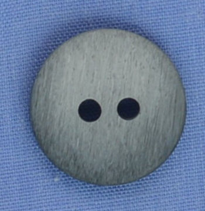 15mm Grey 2 Hole Button (x 3 buttons)