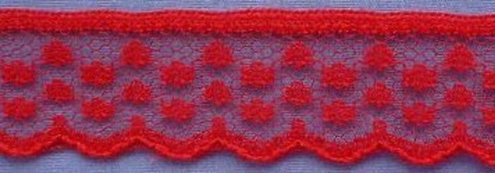 20mm Red Nylon Lace Edging (x 4 metres)