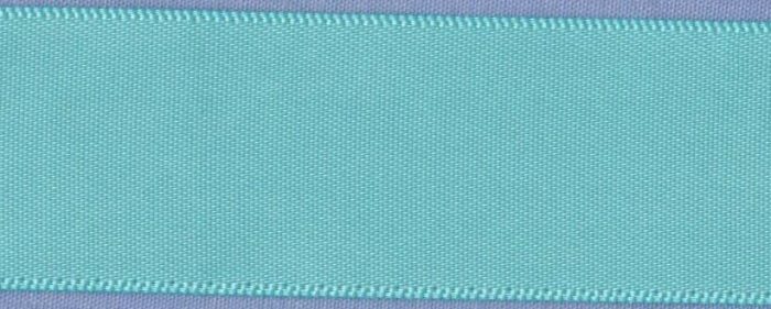 24mm Aqua Double Sided Satin Ribbon