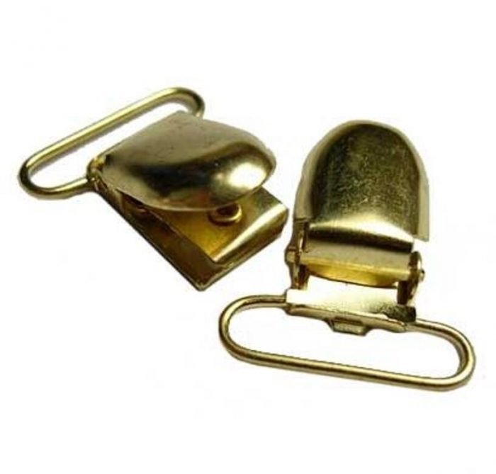 25mm Gold Brace Clips (per pair)