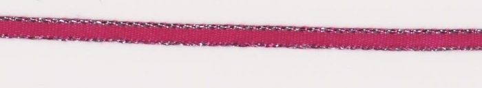 3mm Hot Pink Silver Edged Ribbon (x 2 metres)