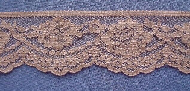 40mm Apricot Nylon Lace (x 2 metres)