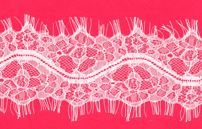 45mm White Flat Lace (x 2.7 metres)