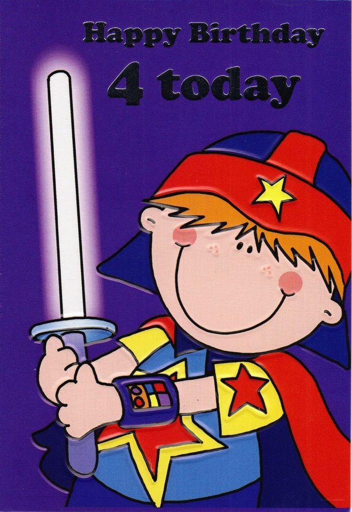 Happy Birthday 4 Today Greeting Card
