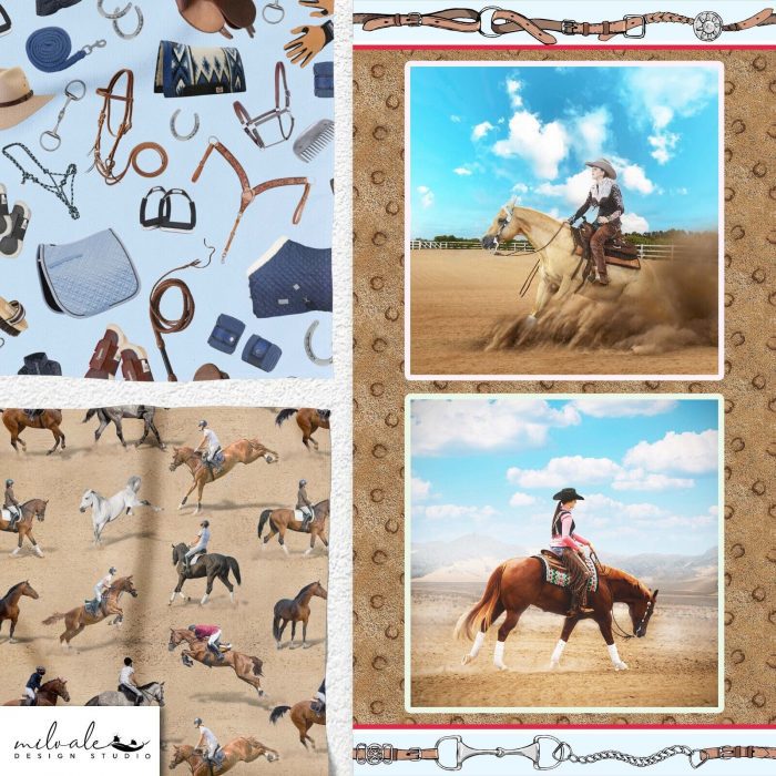Saddle Up: Reining and Western Pleasure Cotton Panel