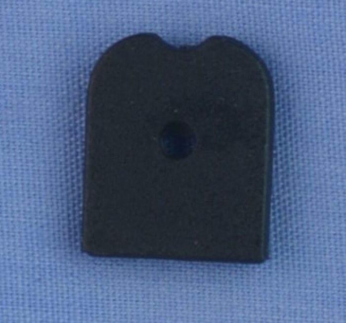 12mm Black Boning End Caps (x 5)