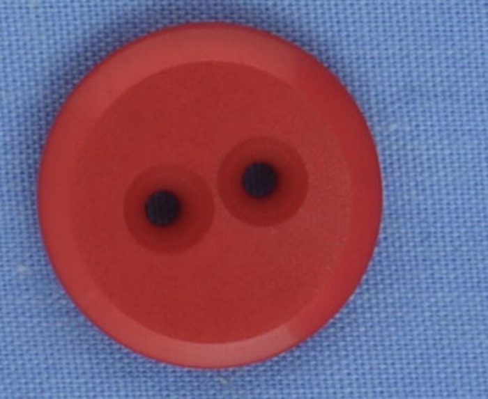 16mm Red 2 Hole Button (x 2 buttons)