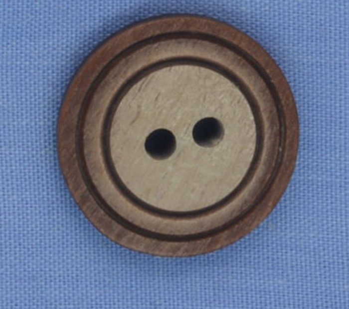18mm Brown 2 Hole Button (per button)