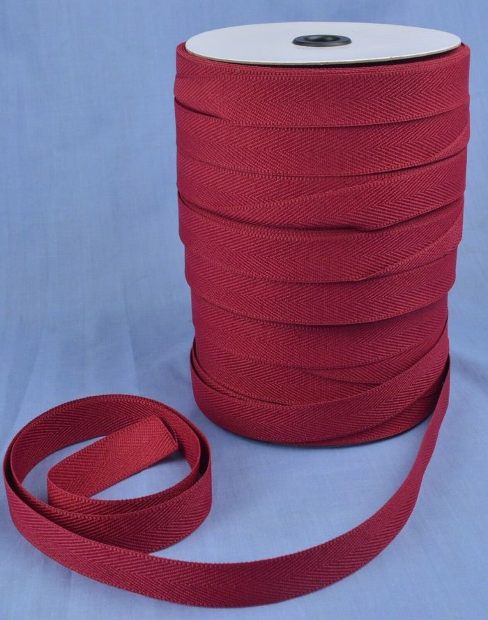 22mm Ruby Red Polyester Herringbone Twill Tape (x 200 metres)