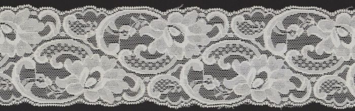 80mm Pale Lemon Elastic Stretch Lace (per metre)