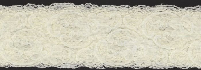 80mm Pale Lemon Elastic Stretch Lace (per metre)