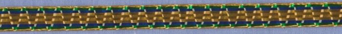 8mm Tinsel Gold / Blue / Green Ribbon (x 3 metres)