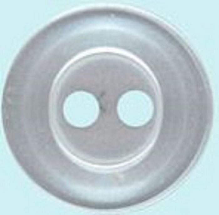 9mm White 2 Hole Button (x 10 buttons)