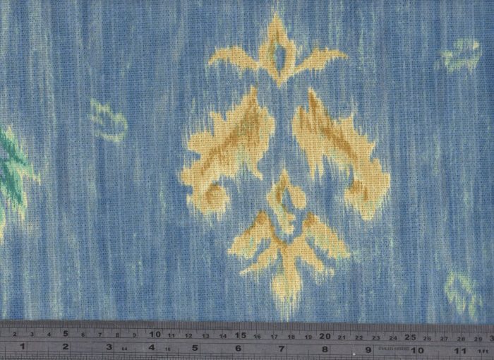 Blue Floral Upholstery / Furnishing Fabric 140cm wide (per metre)