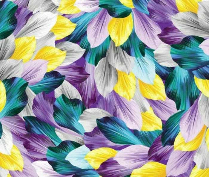 Fat Quarter - Petal Paradise - Multicoloured Packed Petal Cotton Fabric