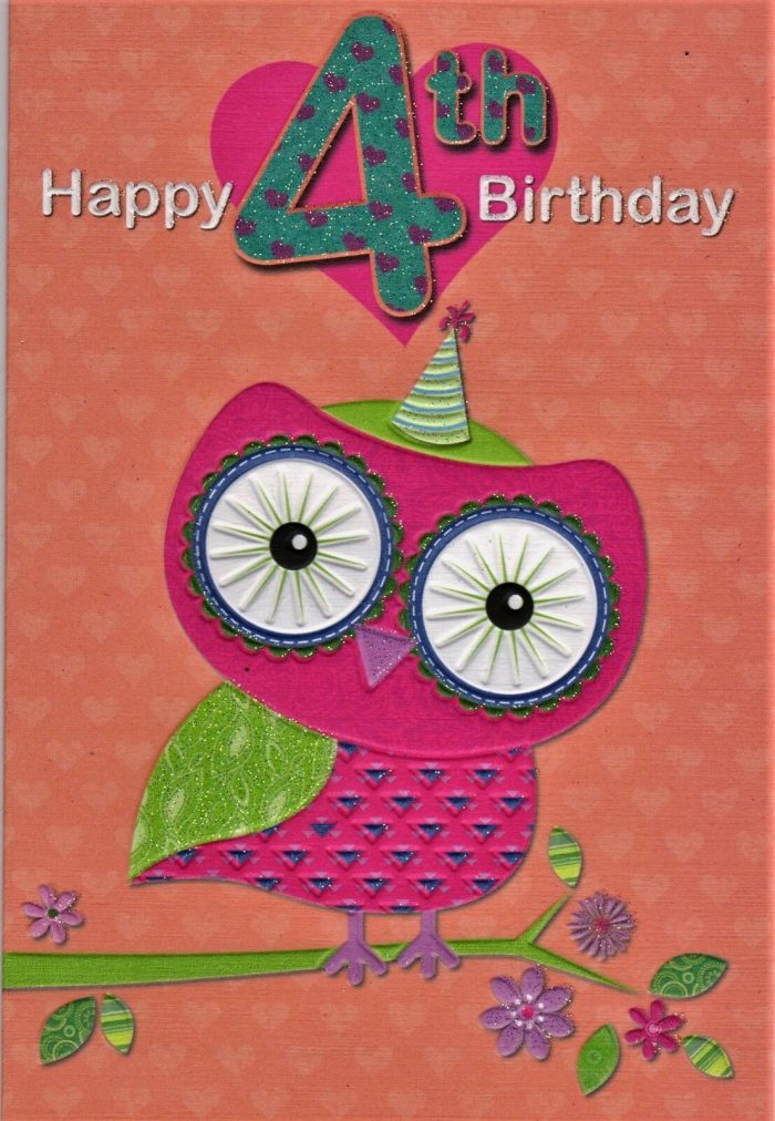 Happy 4th Birthday Greeting Card