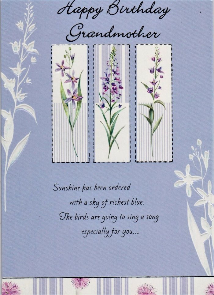 Happy Birthday Grandmother Greeting Card