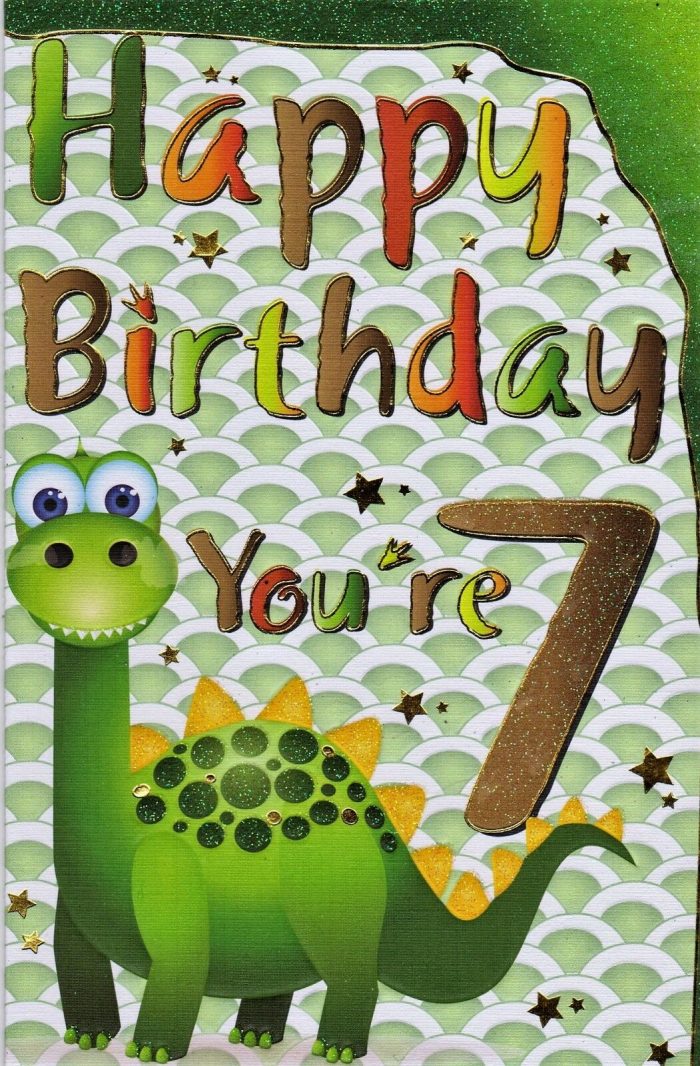 Happy Birthday You're 7 Greeting Card