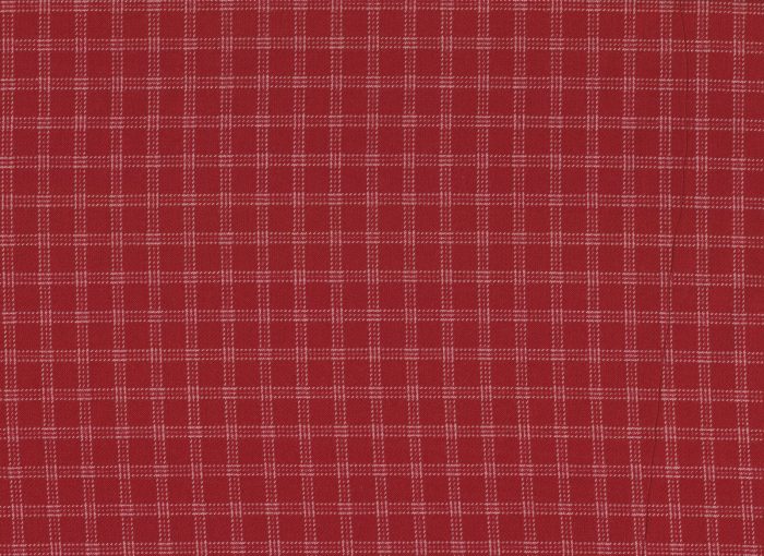 Red / White Check Polyester / Viscose Suiting Fabric