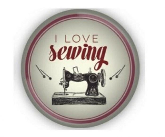 50mm Sewing Themed Glass Magnets (Various Designs)