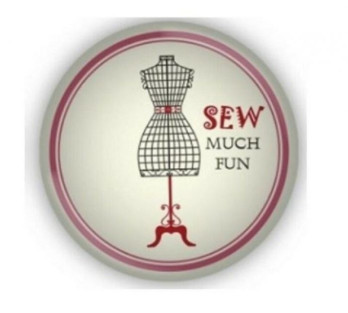 50mm Sewing Themed Glass Magnets (Various Designs)