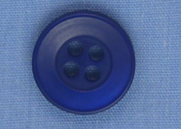 14mm Blue 4 Hole Button (x 5 buttons)