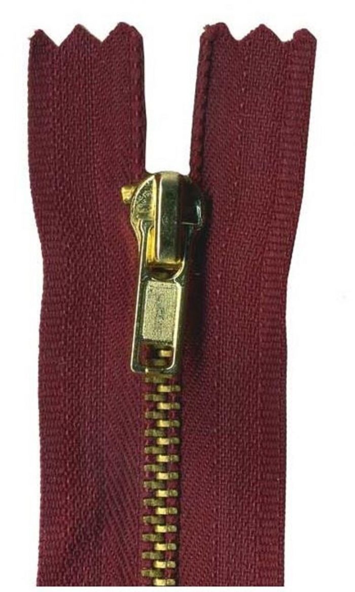 15cm Maroon Trouser Zip