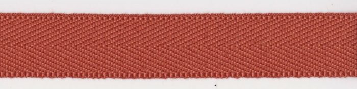 22mm Terracotta Polyester Herringbone Twill Tape (x 3 metres)