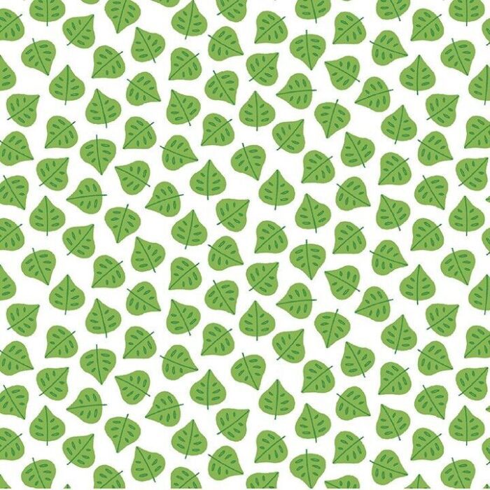 Jungle Paradise Leaf Foilage White Cotton Fabric 110cm wide (per metre)