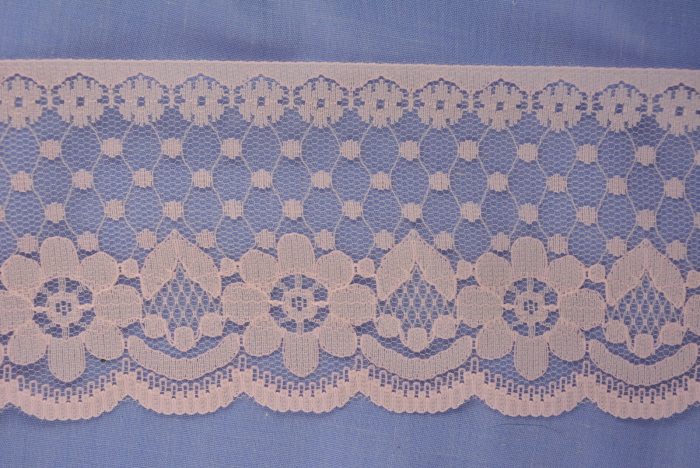 60mm Pink Flat Lace (x 2 Metres)