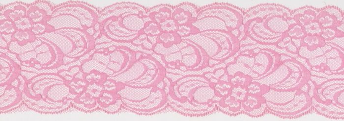 90mm Pink Nylon Lace Edging (x 4 metres)