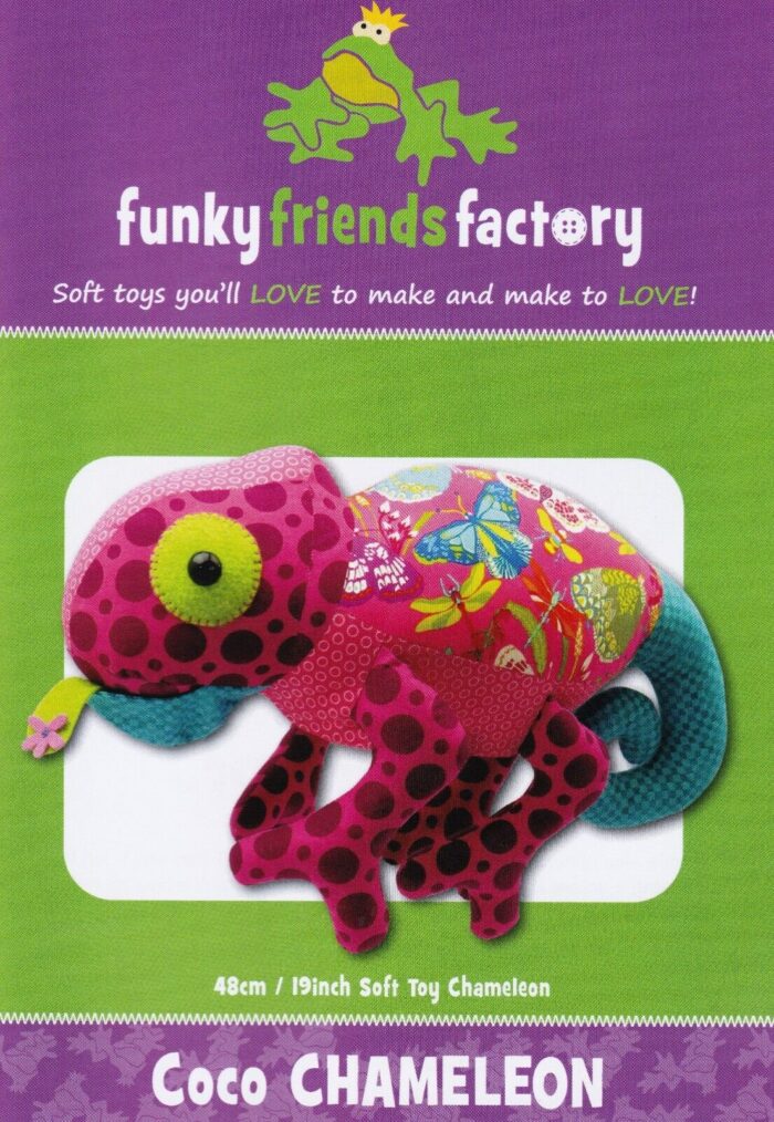 Coco Chameleon Soft Toy Pattern by Funky Friends Factory