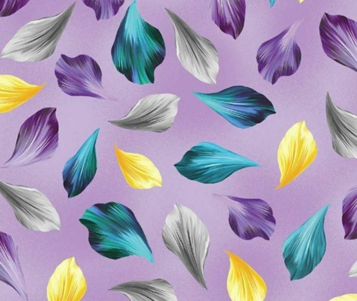 Petal Paradise - Lilac Petals Cotton Fabric (per metre)