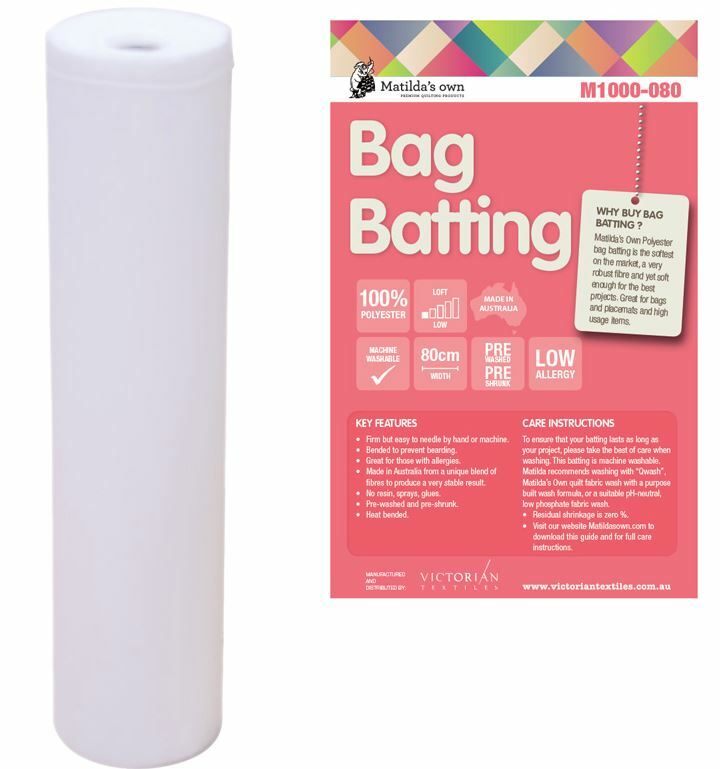 Matilda's Own Polyester Bag Wadding / Batting 80cm Wide (x 0.9 metres)
