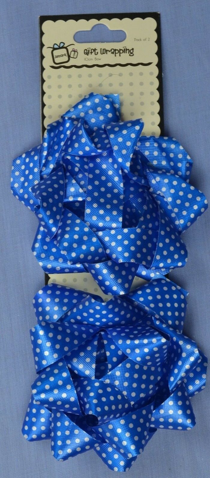10cm Royal Blue Bow Wrapping Pack ( x 2 Bows)