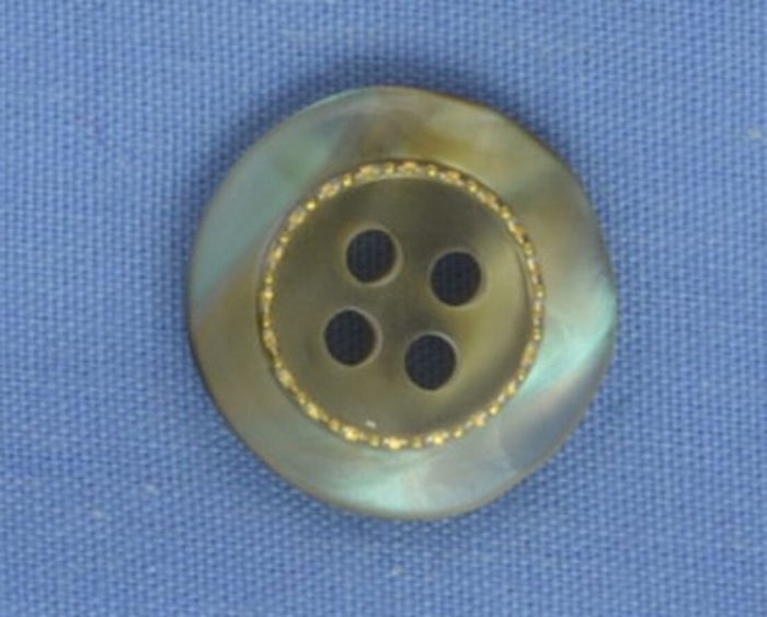 15mm Mottled Brown 4 Hole Button (per button)