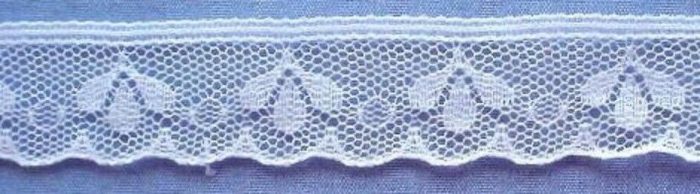 17mm White Rashcel Lace Edging (x 1.9 metres)