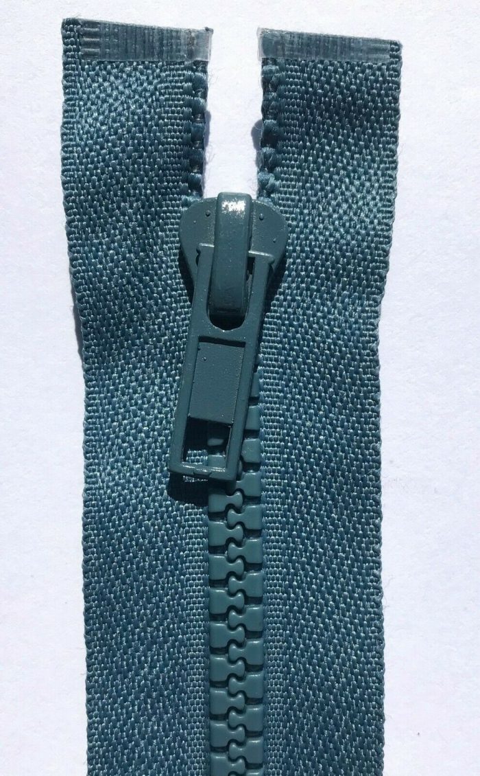 20cm School Grey Open End Chunky Zip