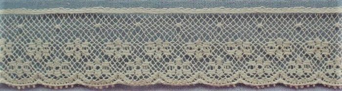 20mm Cream French Leavers Cotton Lace Edging (per metre)