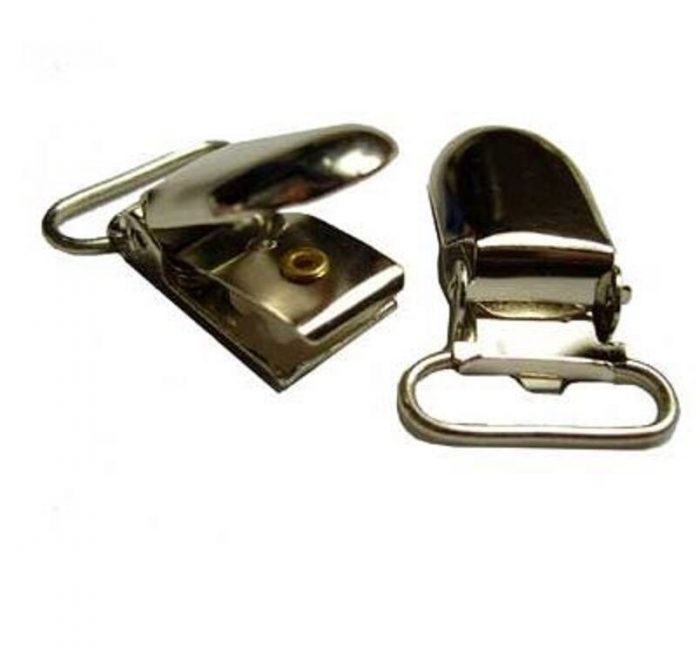 20mm Silver Brace Clips (per pair)
