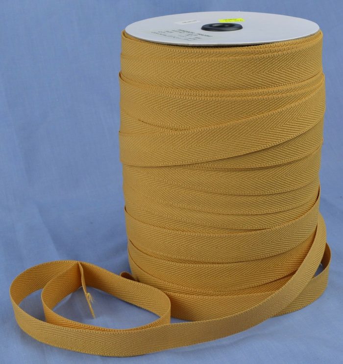22mm Saffron Polyester Herringbone Twill Tape (x 200 metres)