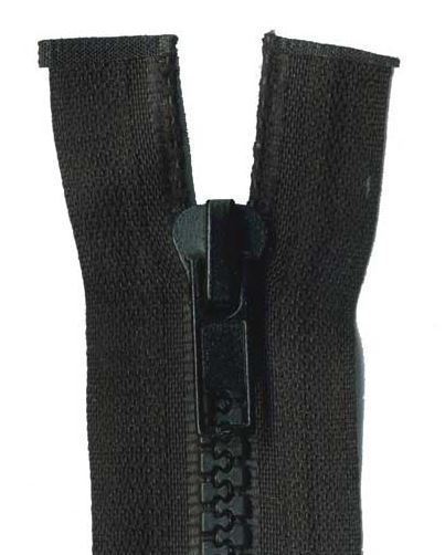 25cm Black Open End Chunky Zip