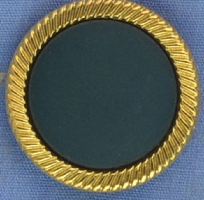 24mm Bottle Green / Gold Shank Button (per button)